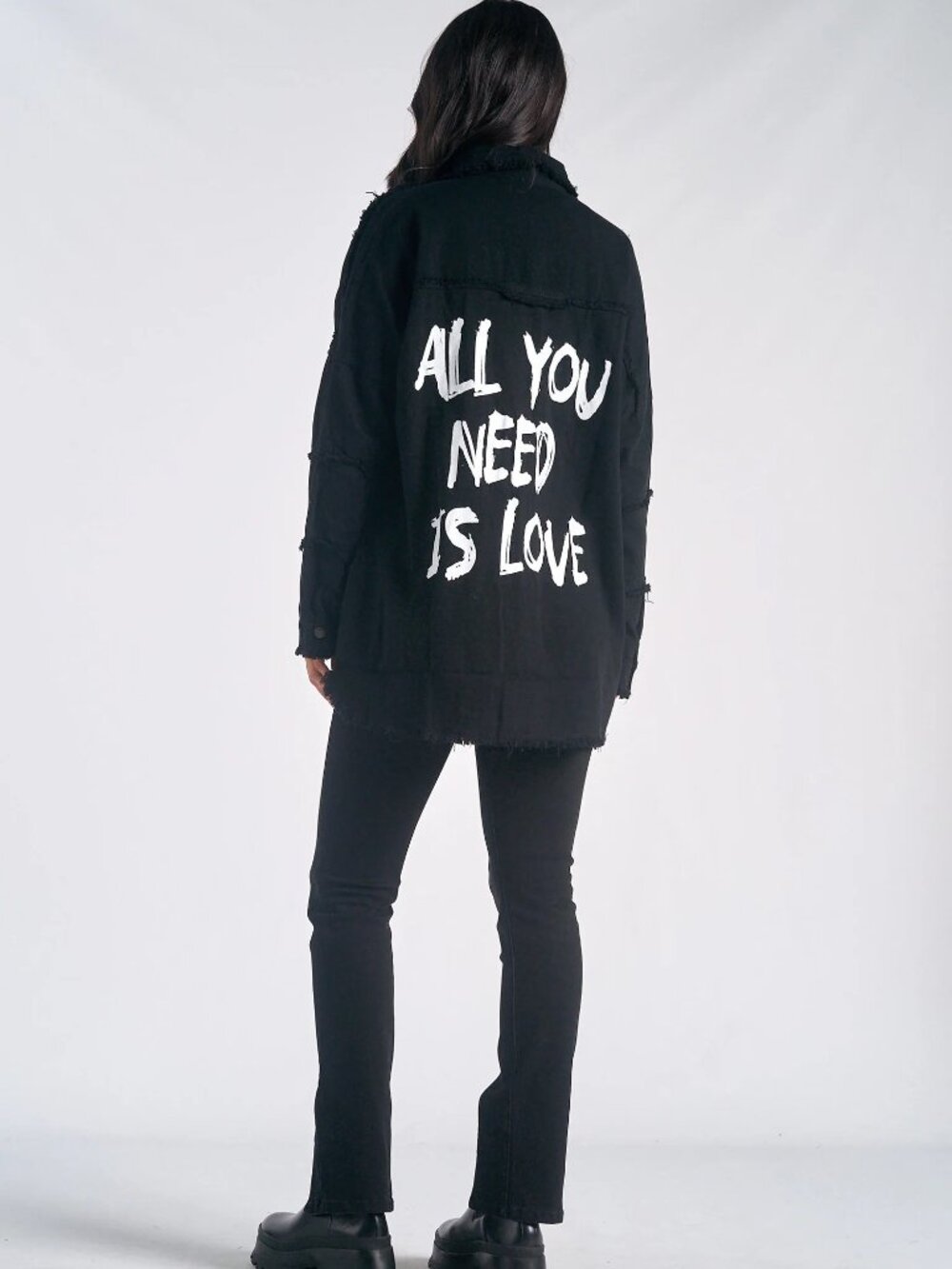 Elan Dawn Jacket, All You Need is Love - Black - M